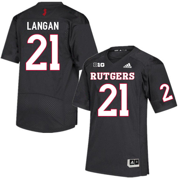 Youth #21 Johnny Langan Rutgers Scarlet Knights College Football Jerseys Sale-Black